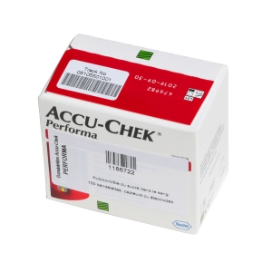 Gluco LIS case - box of 2 vials - 100 Accu Chek strips