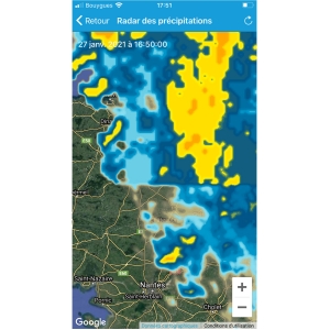 Ecran Radar des précipitations